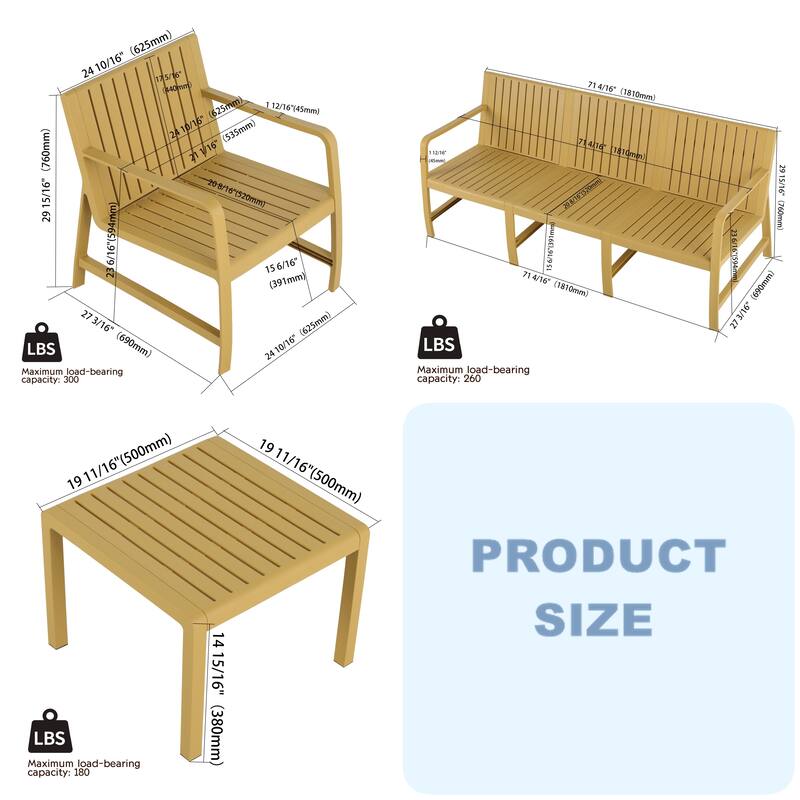 Malwee Indoor/Outdoor Furniture Chair Set with Table, All-Weather UV Resistant PP Material, for Garden, Balcony & Living Room