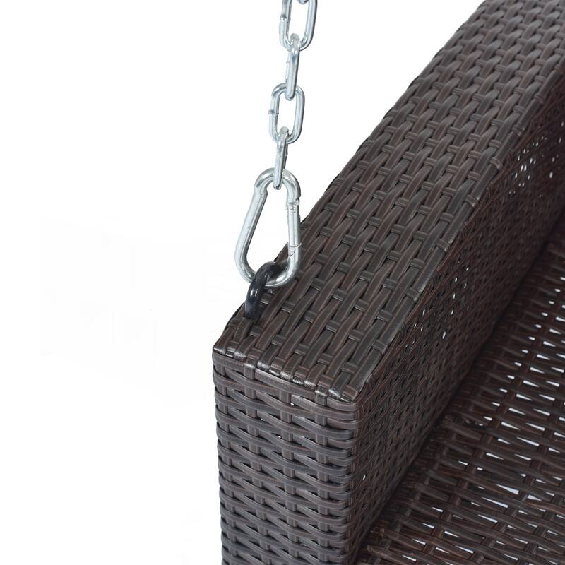2-Person Wicker Hanging Porch Swing