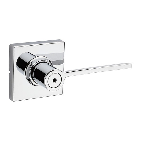 Kwikset 300LRLSQT Ladera Privacy Door Lever Set with Square Rose
