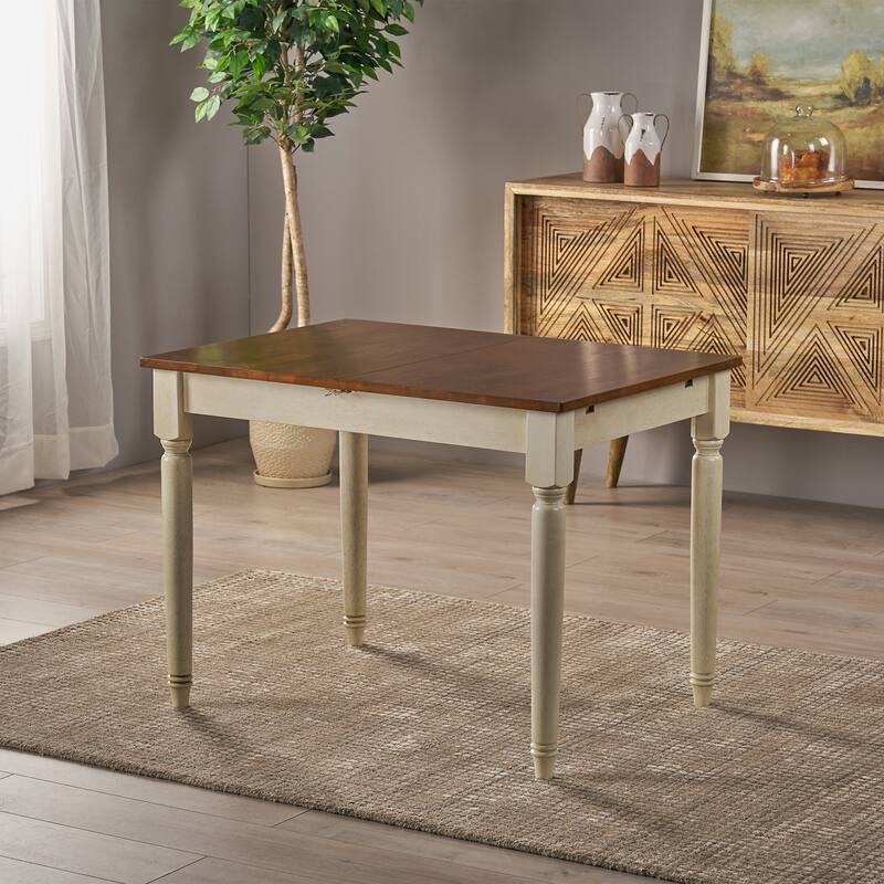 Roomfitters Clearwater Rectangular Solid Top Dining Table with Sturdy Leg Design, Walnut