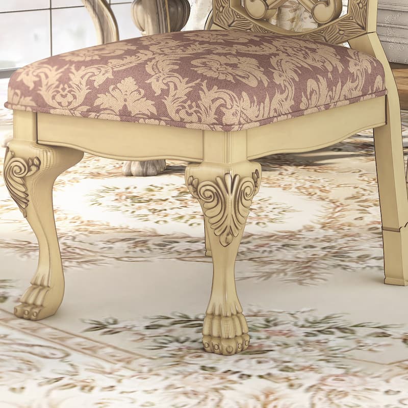 Moka Traditional Formal Upholstered Dining Chairs by Furniture of America (Set of 2)