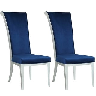 Somette Contemporary Tall Roll Back Side Chair, Set of 2 - N/A