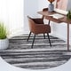 preview thumbnail 10 of 47, SAFAVIEH Retro Gertjedine Modern Abstract Distressed Rug 4' Round - Dark Grey/Light Grey