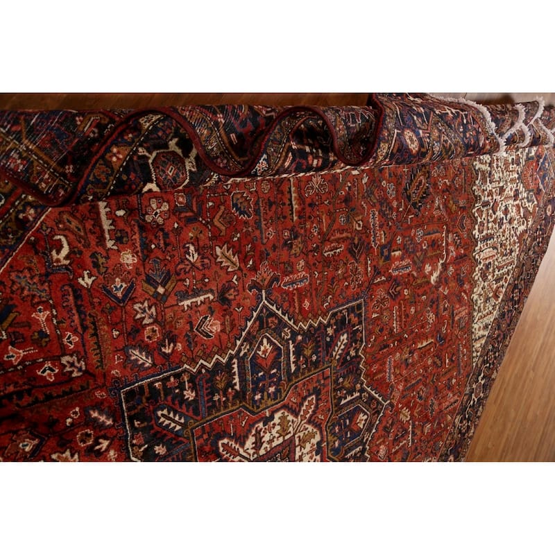 Vegetable Dye Palace Size Heriz Persian Area Rug Handmade Wool Carpet - 10'3" x 18'5"