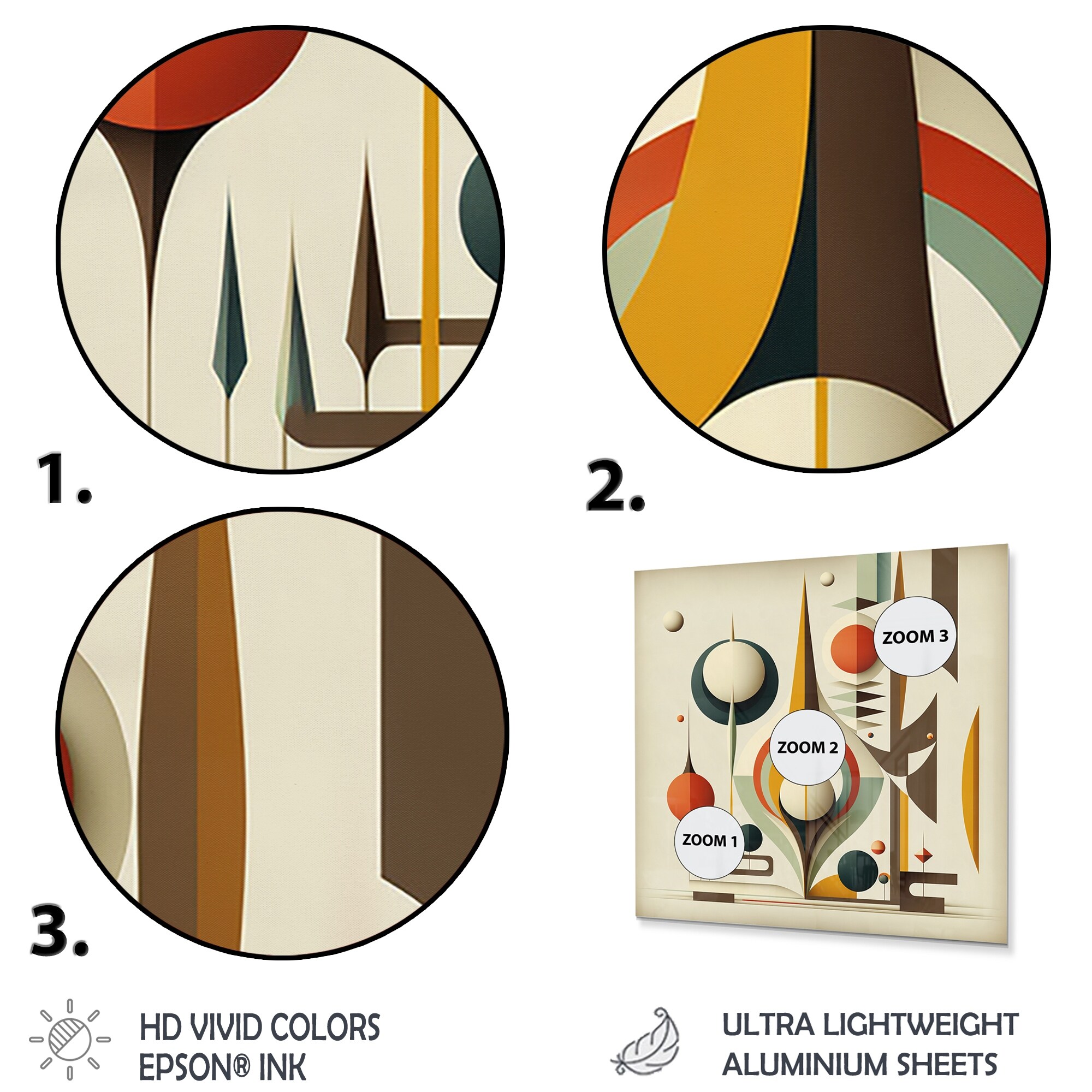 Designart 'Vintage Mid-century Graphics VI' Modern Midcentury