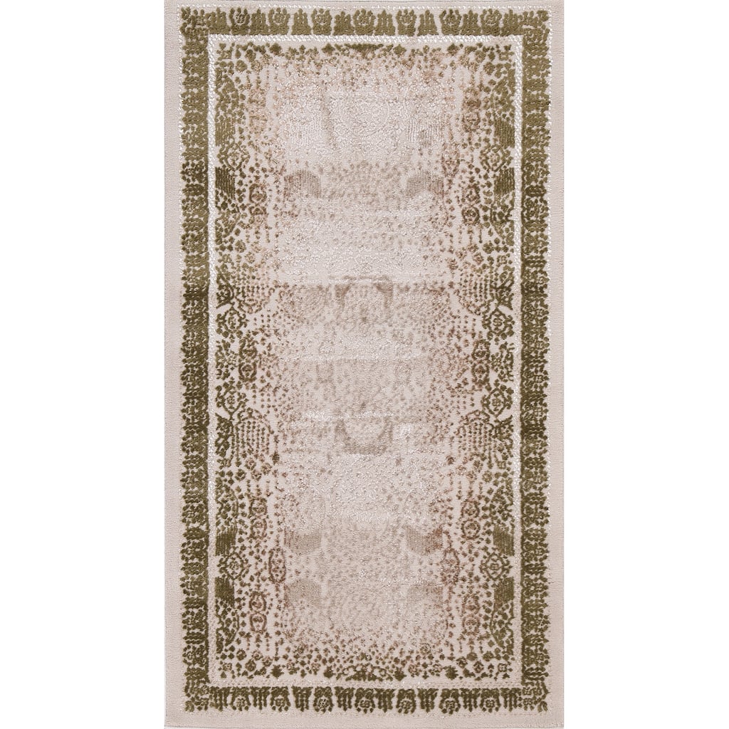 Turkish Geometric Damask Transitional Oriental Rug Home Decor Carpet