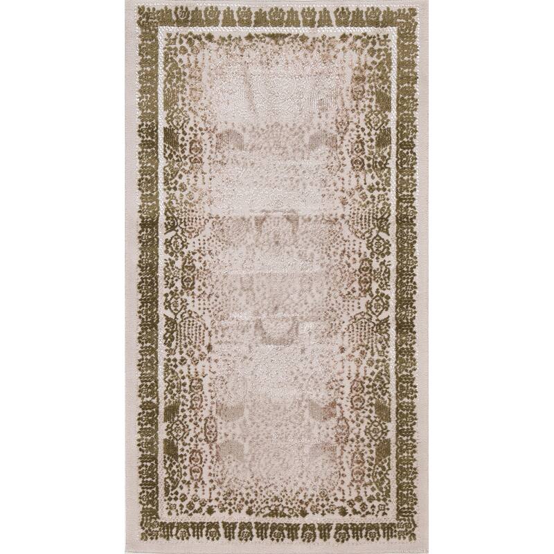Turkish Geometric Damask Transitional Oriental Rug Home Decor Carpet