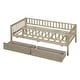 preview thumbnail 8 of 7, Natural Pine Wood Twin Daybed with Two Drawers