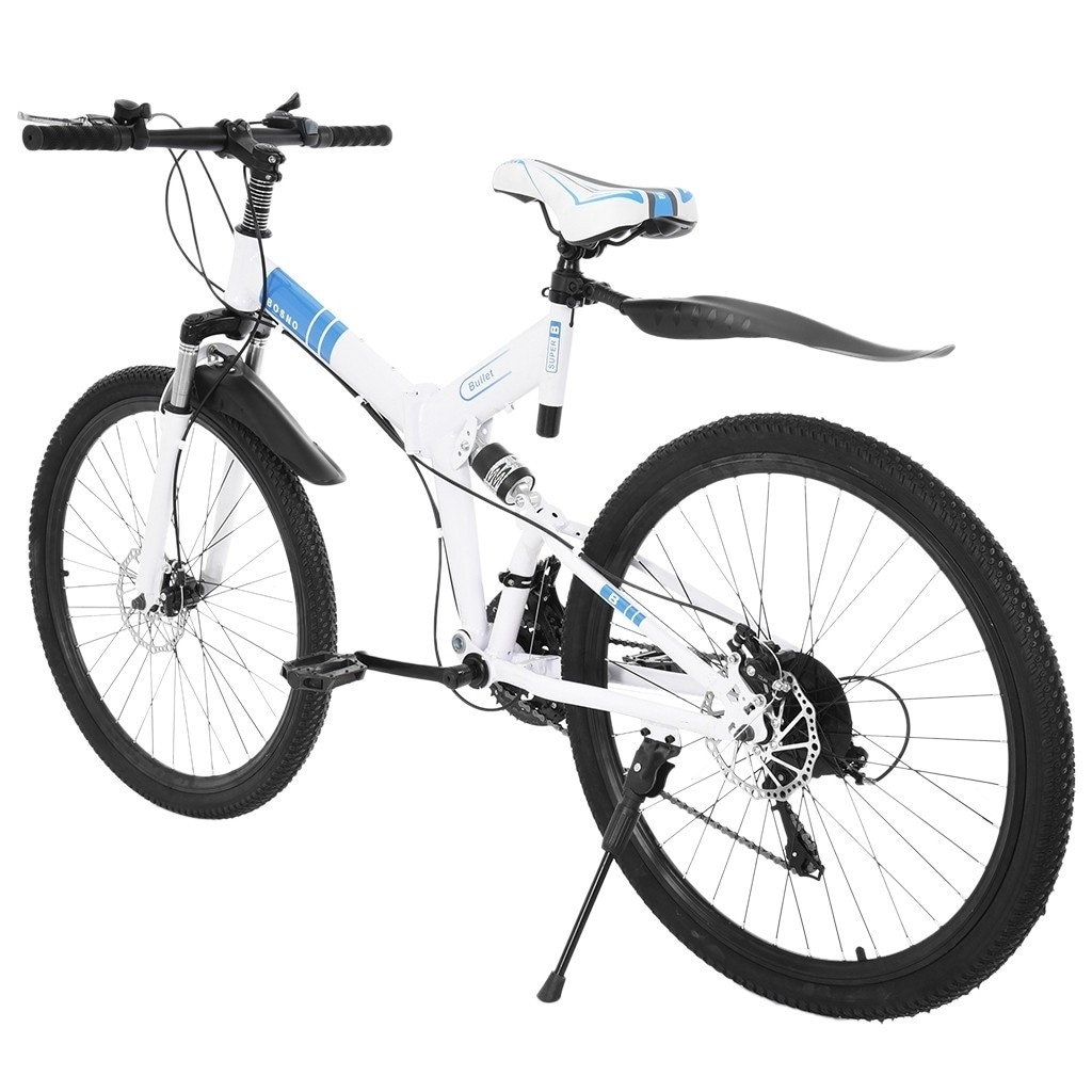 Adult Mountain Bike 26in Folding Mountain Bike for Men and Women Outdoor Racing Cycling-【U.S Unisex Folding Outdoor Bicycle Shipping】 