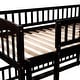 preview thumbnail 8 of 40, Twin Over Twin Low Bunk Bed with Slide, with Fence and Ladder for Toddler Kids Teens