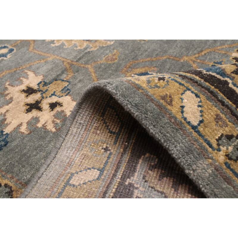 ECARPETGALLERY Hand-knotted Finest Agra Jaipur Teal Wool Rug - 8'3 x 11'3