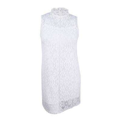 Ronni Nicole Women's Lace Mock-Neck Sheath Dress
