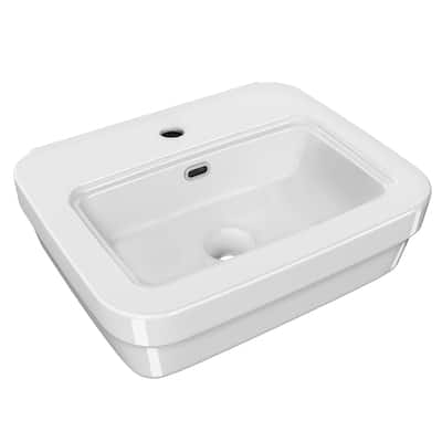 Whitehaus B-EVO15 20-7/8" Rectangular Vitreous China Wall Mounted