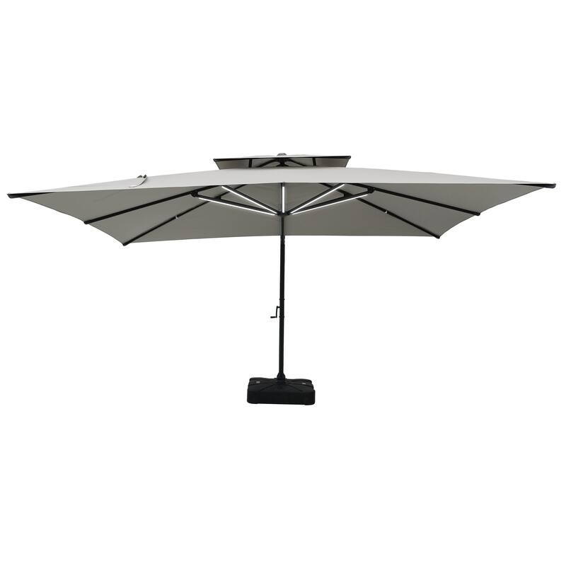 13-Ft Aluminum Dual-Roof Cantilever Umbrella