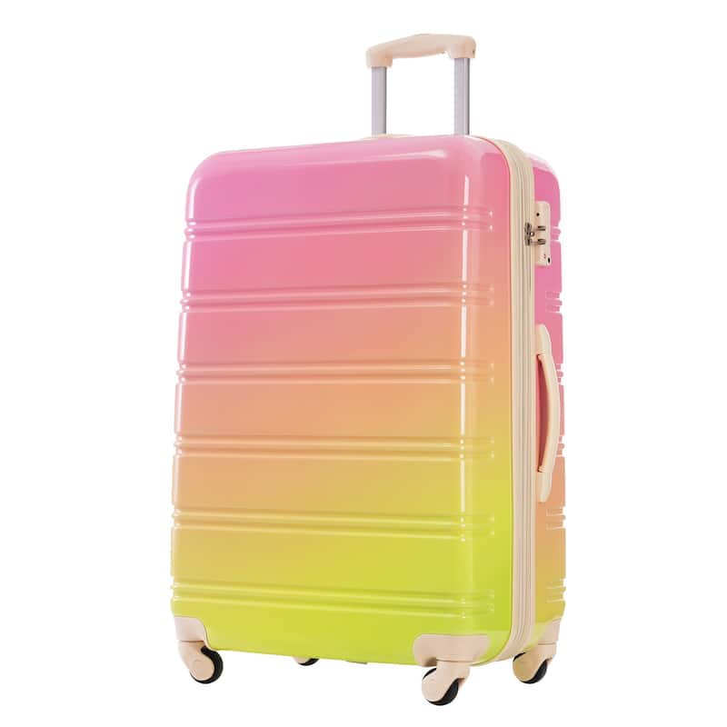 Hardshell Luggage Sets 3 Piece Gradient Color Expandable Suitcase with Spinner Wheels and TSA Lock Lightweight 20" 24" 28"