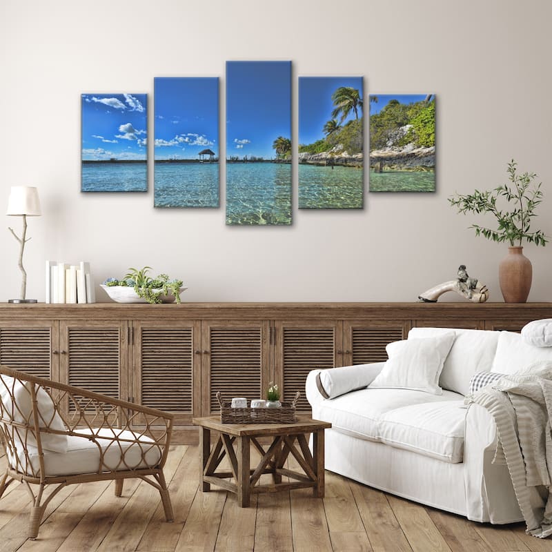 Ready2HangArt 'Crystal Paradise' 5-Piece Wrapped Canvas Wall Art Set