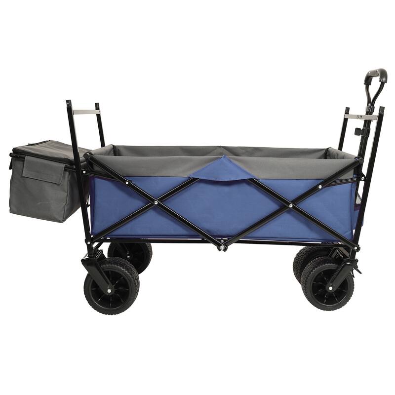 480Lbs Collapsible Wagon with Canopy,Wagon Stroller with 7" All-Terrain Wheels, Lightweight Foldable Wagon, with Mosquito Net