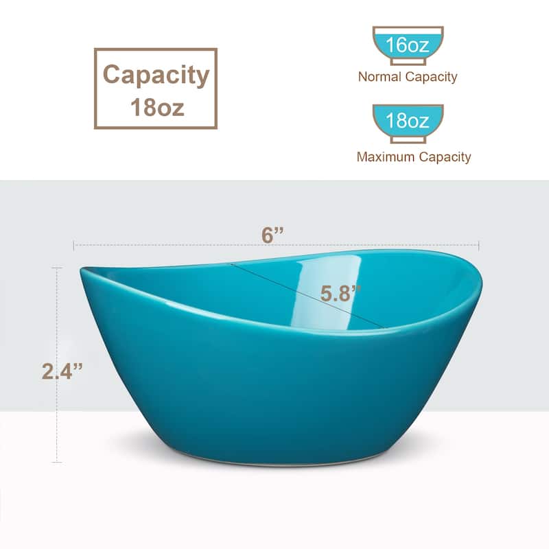 42 Ounce Porcelain Bowls Set of 4 Pack Premium White Ceramic Bowls for Cereal, Soup, Salad, Pasta