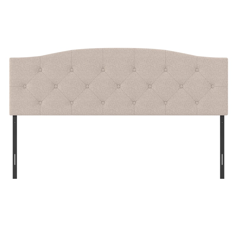 Living Essentials by Hillsdale Provence Upholstered Arch Adjustable Tufted Headboard