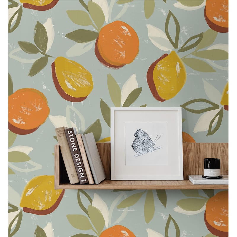 NextWall Fruit Toss Peel and Stick Wallpaper