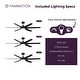 preview thumbnail 11 of 14, Fanimation Brawn 64 inch Indoor/Outdoor Smart Ceiling Fan with LED CCT Select Light Kit and Remote - Black