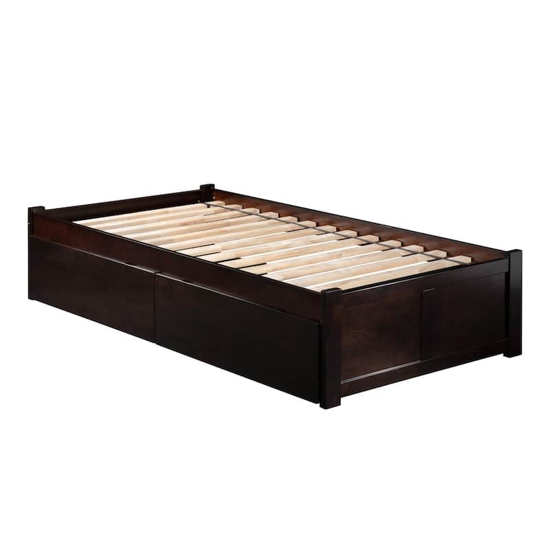 Platform Bed with Drawers & Charger - Modern Storage Bed Frame - Underbed Storage Solutions