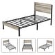 preview thumbnail 16 of 28, VECELO Twin Size Kids Bed Frames Set with Headboard and Footboard 2-Pack Wooden Rail Headboard Kids Bed