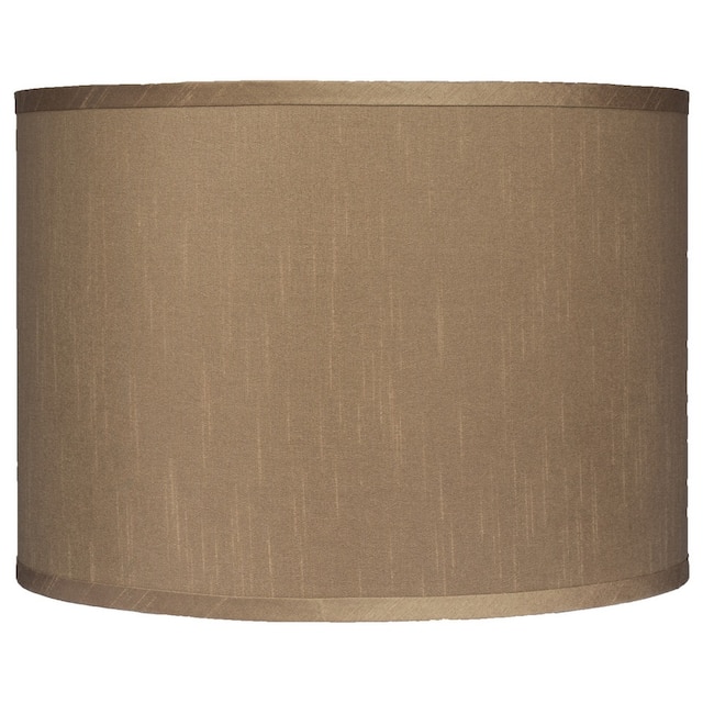 Classic Drum Faux Silk Lamp Shade 8-inch to 16-inch Available - 14" - Taupe