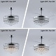 preview thumbnail 8 of 62, 48-Inch Crystal Fandelier with 4 Retractable Blades, Dimmable LED, App and Remote Control - 48 Inches