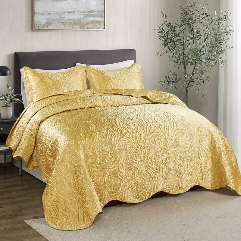 3-Piece Paisley Design Lightweight Bedding Set