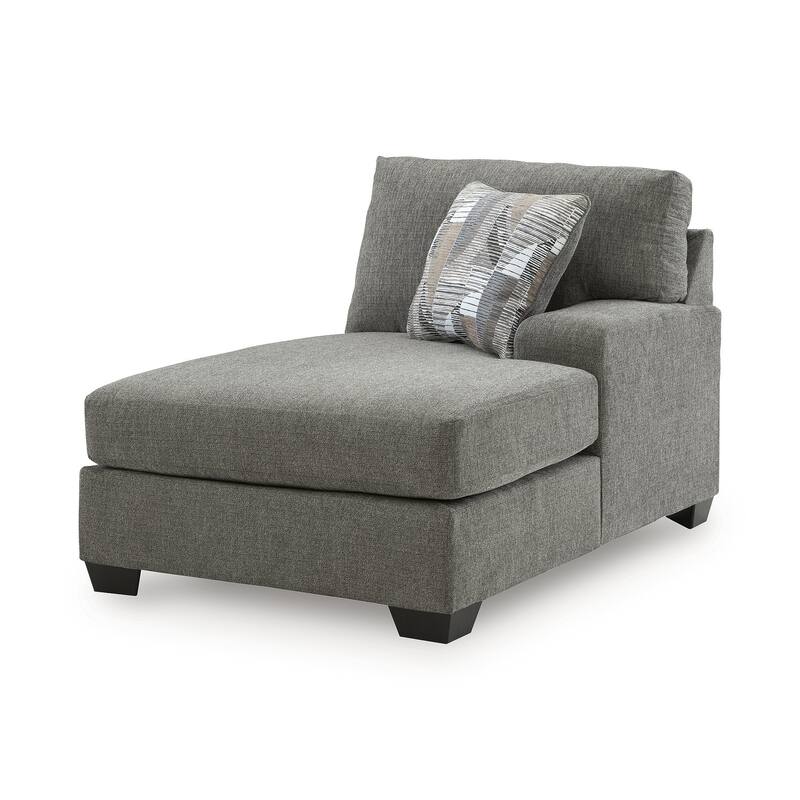 Signature Design by Ashley Seyler Lane Gray 3-Piece Sectional with Double Chaise - 142" W x 61" D x 39" H