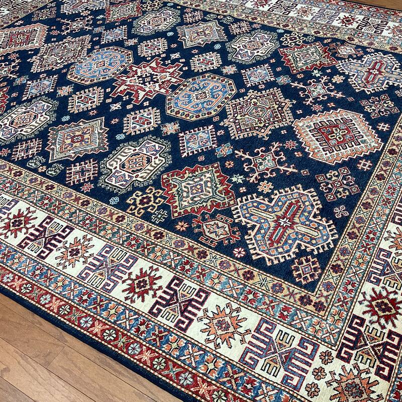 HERAT ORIENTAL Handmade Super Kazak Wool Rug - 7'10" x 9'10"