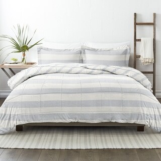 Becky Cameron Premium  Distressed Stripe Reversible Comforter Set