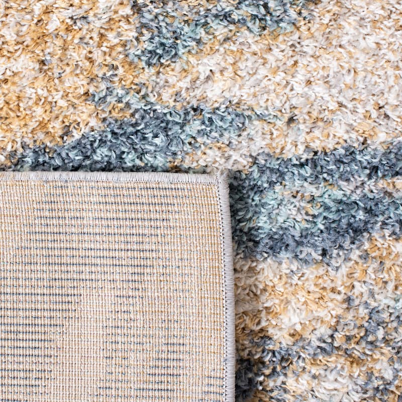SAFAVIEH Calista Shag Azucena Abstract 1-inch Thick Rug
