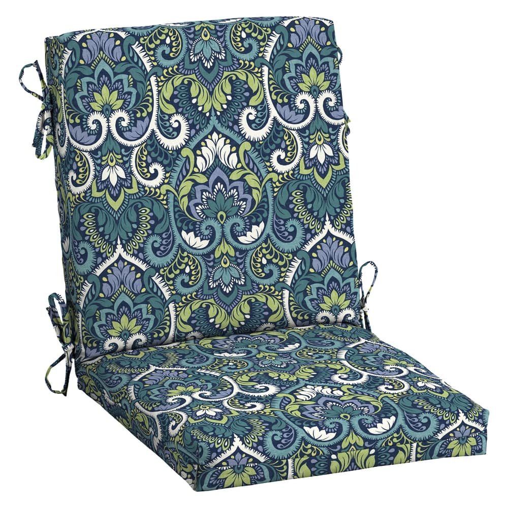 ARDEN Aurora Damask Outdoor Dining Chair Cushion