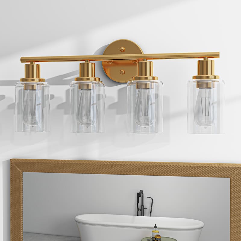 4-Light Vintage Bathroom Vanity Lights
