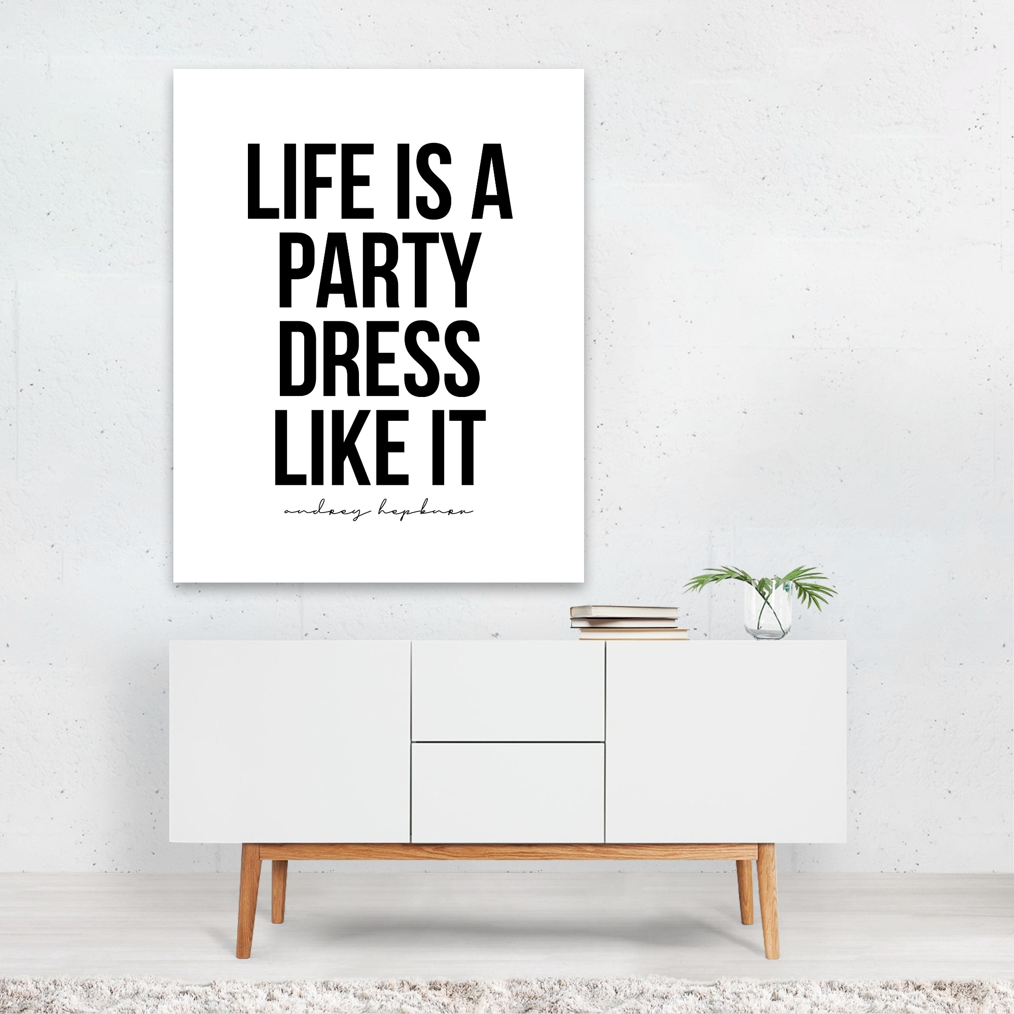 strapless open back dress Life Is A Party Dress Like It Print – D'Luxe Prints main image 0