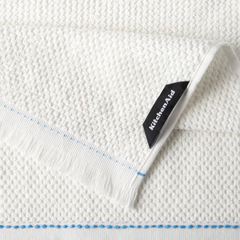 KITCHENAID Gourmet Series Gridlines Kitchen Towels 3-Pack Set, 100% Cotton Absorbent - 18"x28"