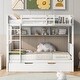 preview thumbnail 8 of 22, Twin-Over-Twin Bunk Bed with Twin Trundle & Bookshelf - Separable for Versatility