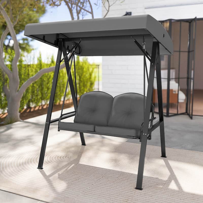 Costway 2-Person Outdoor Porch Swing Swing Loveseat with A-Shaped - See Details