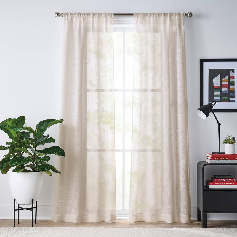 Tommy Hilfiger Blake Poletop Window Curtain Panel Pair