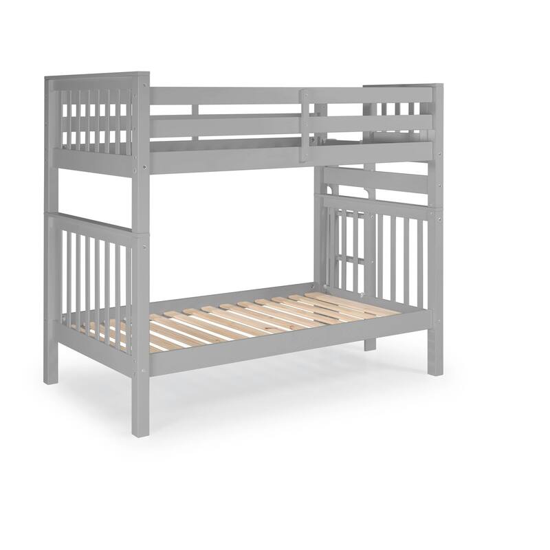 Taylor & Olive Trillium Tall Twin over Twin Bunk Bed with End Ladder