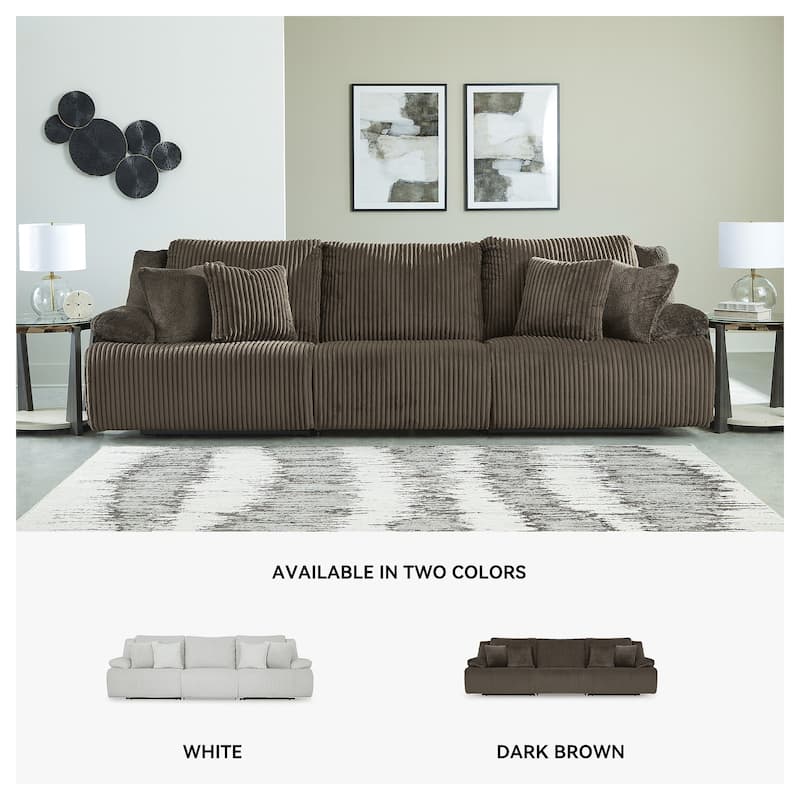 Signature Design by Ashley Top Tier 3-Piece Reclining Sectional Sofa - 128"W x 40"D x 41"H