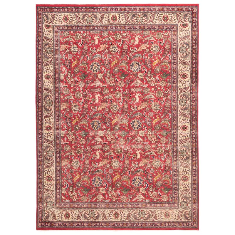 ECARPETGALLERY Hand-knotted Antalya Vintage Red Wool Rug - 8'2 x 11'3