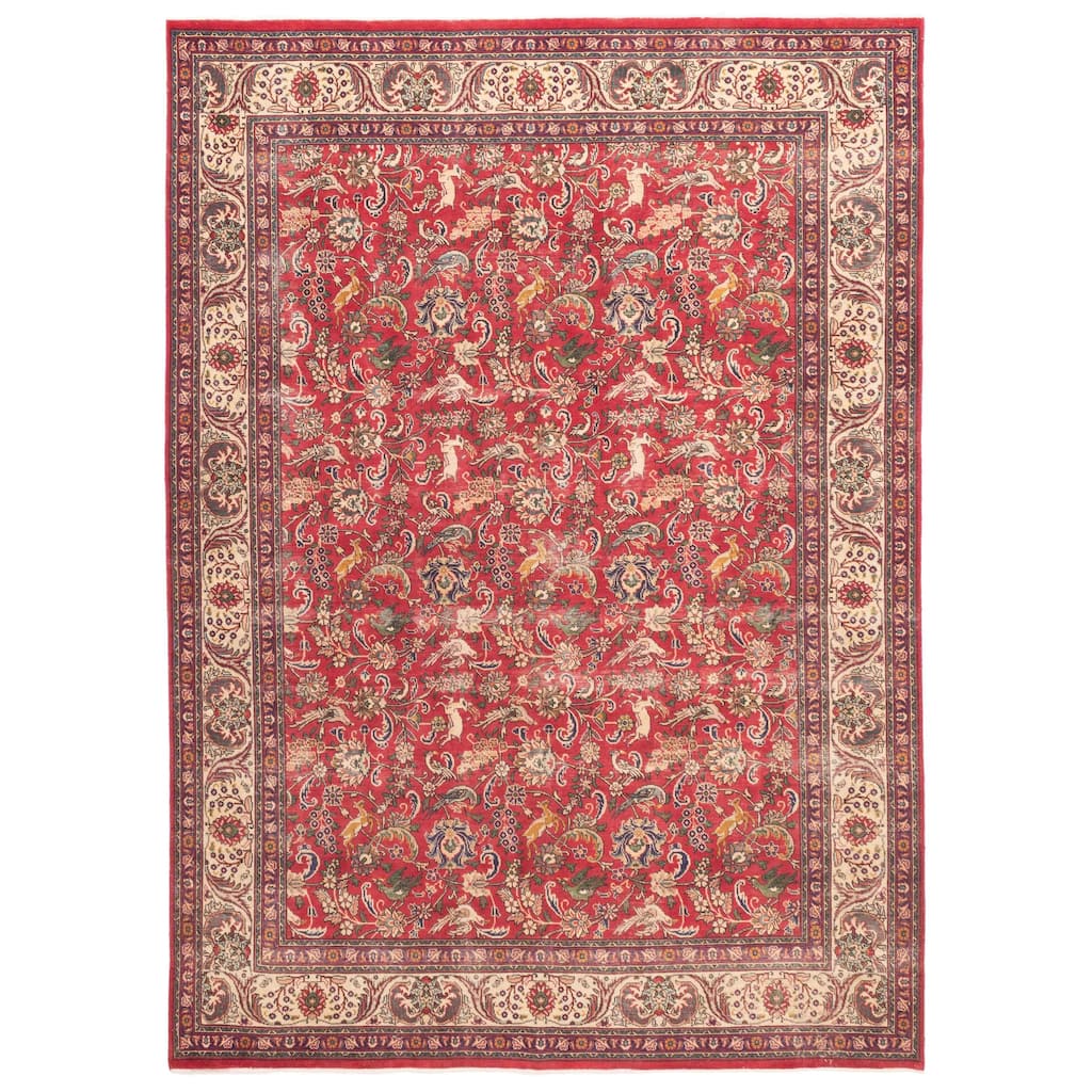 ECARPETGALLERY Hand-knotted Antalya Vintage Red Wool Rug - 8'2 x 11'3