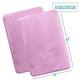 Clara Clark Ultra Soft Plush Bathroom Rug - Non-Slip, Velvet, Memory Foam Bath Mat - Set of 2