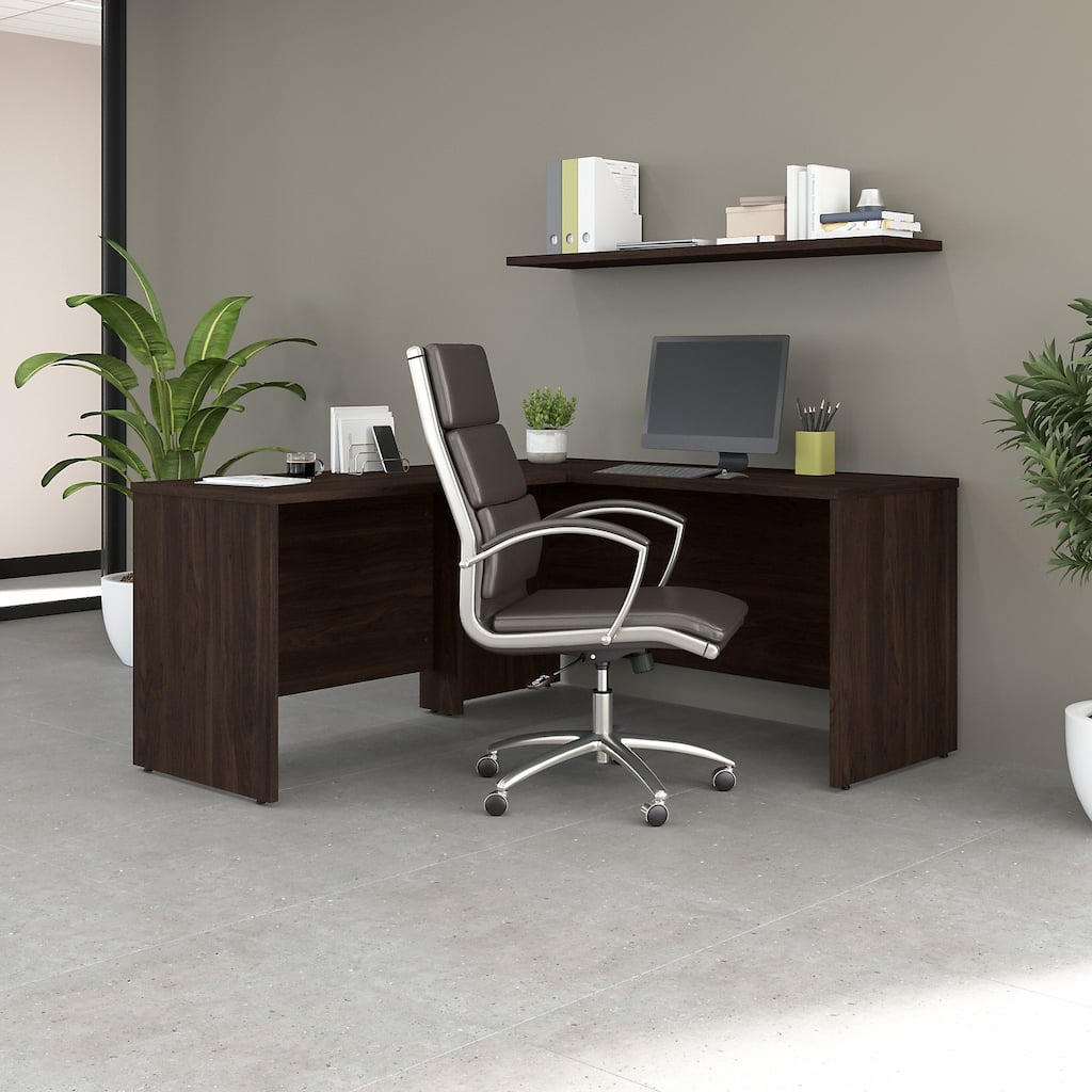 Studio C 60W x 24D L Shaped Desk with 42W Return by Bush Furniture
