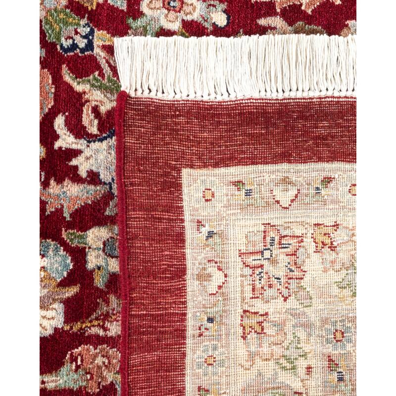Overton Handknotted Wool Traditional Oriental Red Area Rug - 12' x 18'