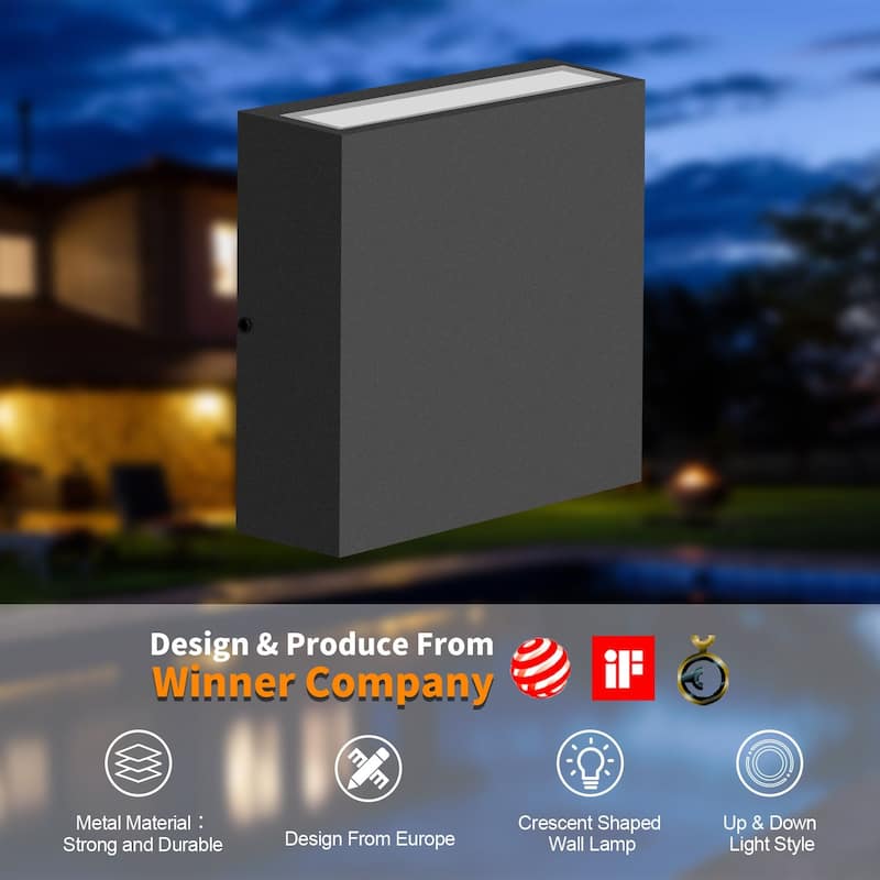 Wall Lights Outdoor Wall Sconce Waterproof Outdoor Wall Lamps Up and Down Lighting Exterior Sconces Porch Lantern