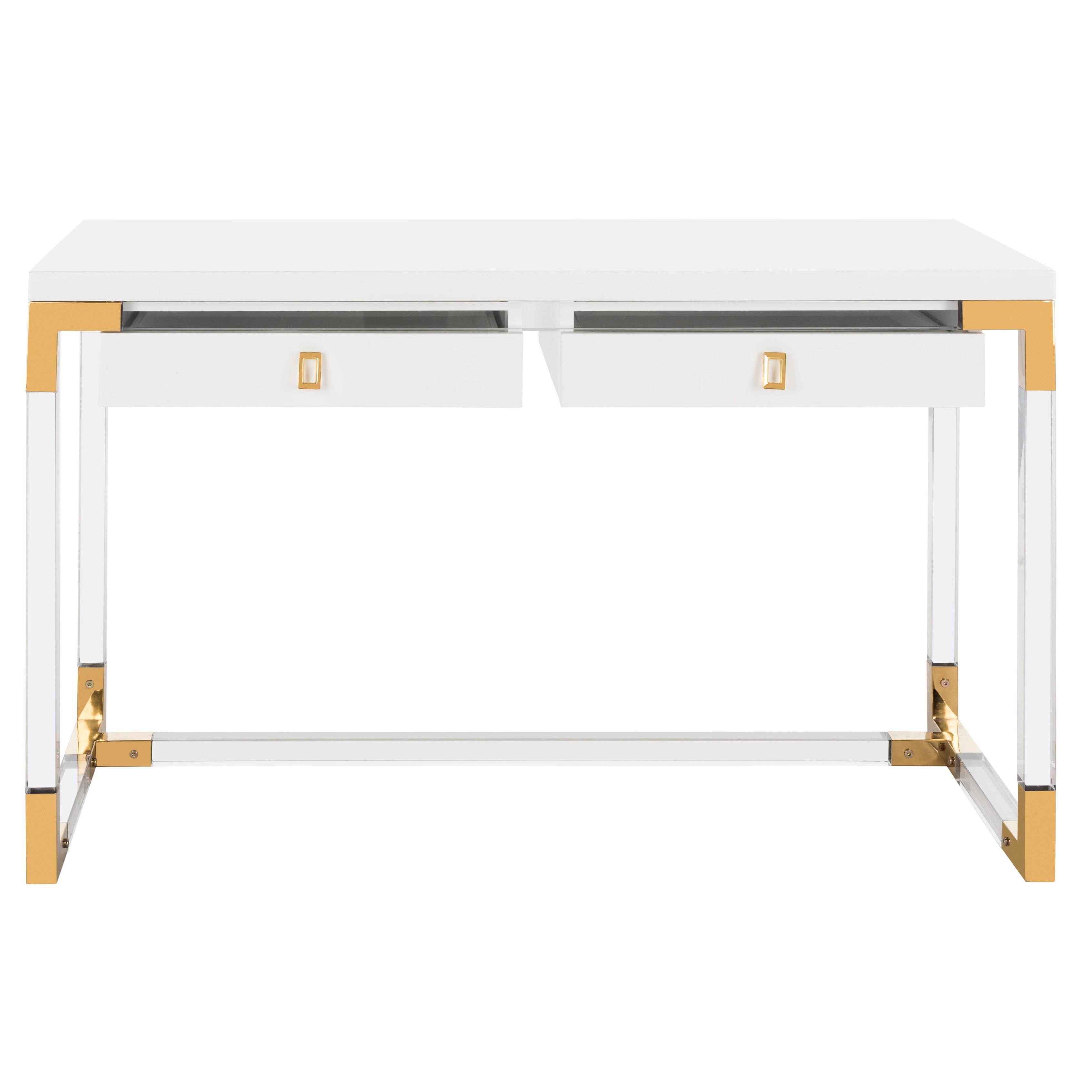 Acrylic and gold desk clearance